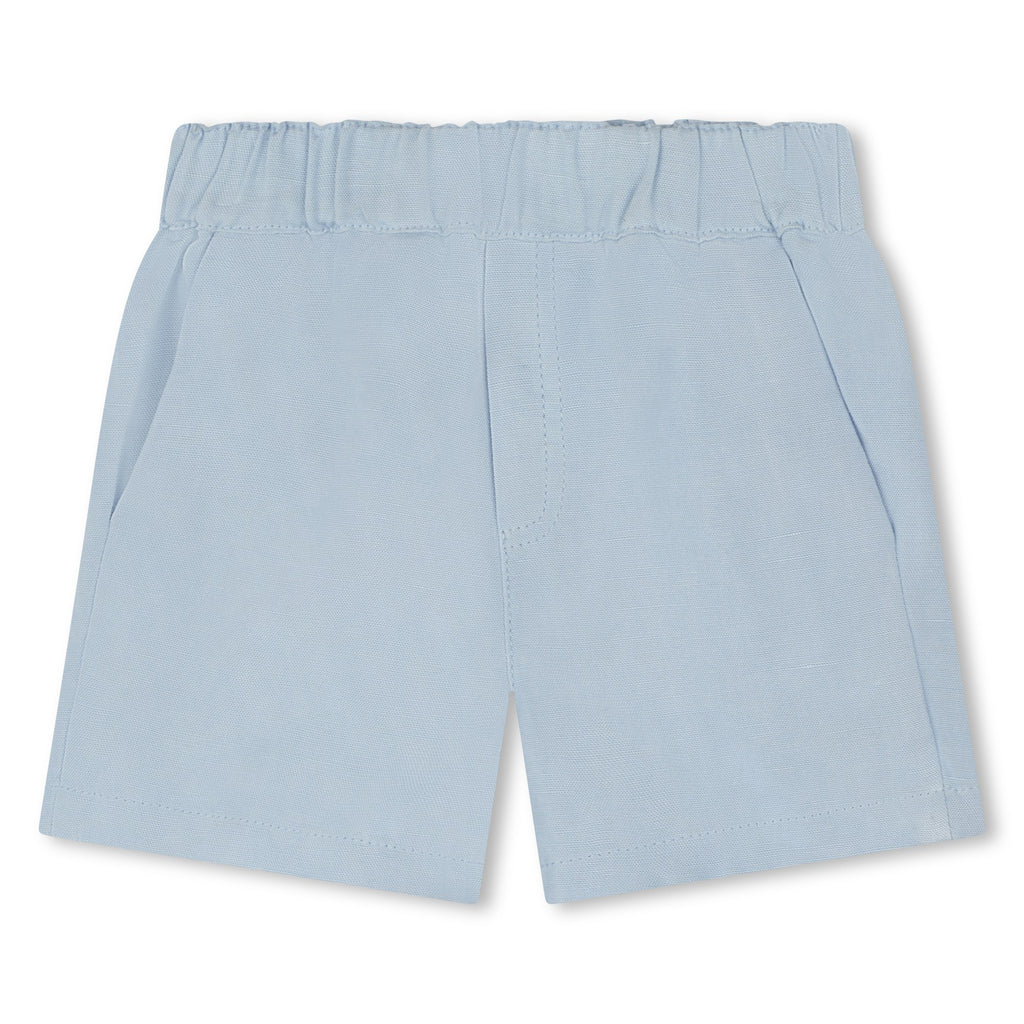 Plain shorts with embroidery