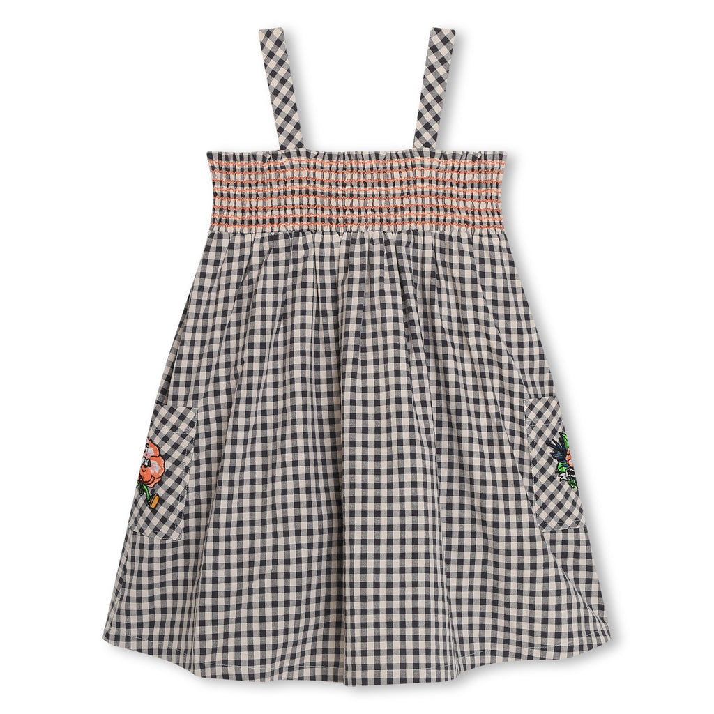 Gingham pinafore dress