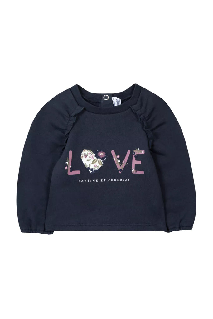 Sweatshirt - Navy fabric Liberty