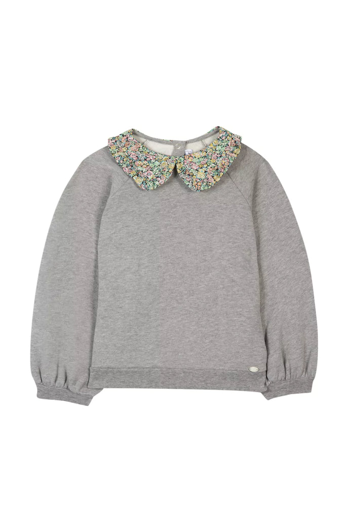 Sweatshirt - Grey Collar Fabric Liberty