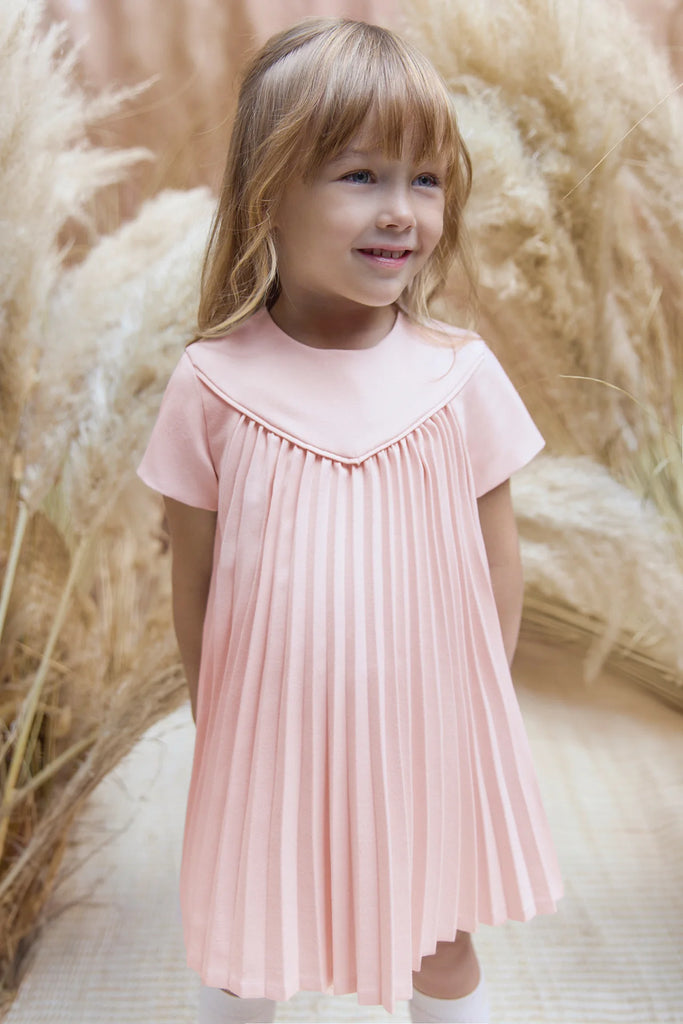 Dress - Pink pale pleated