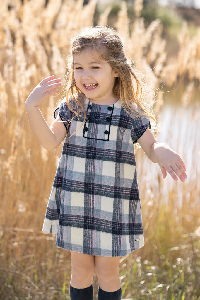 Dress - Blue tartan Flannel